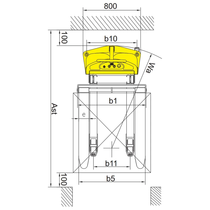 Poluelektrični slagač paleta PEVV10/PEVV15, nosivost 1000–1500 kg