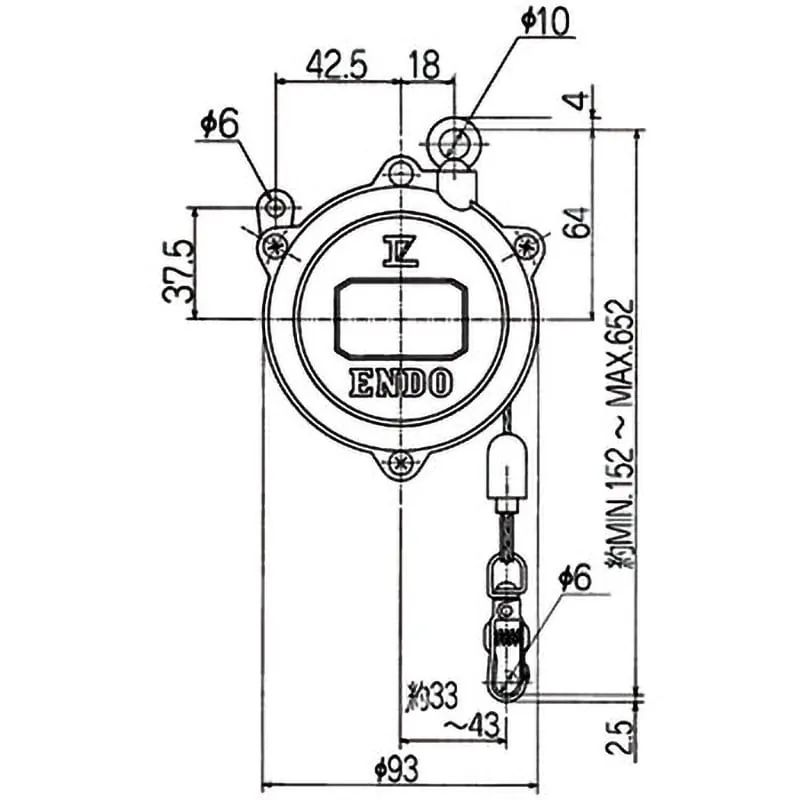 ENDO EK-00 opružni balanser nulte gravitacije 0,5–1,5 kg – prikaz 3