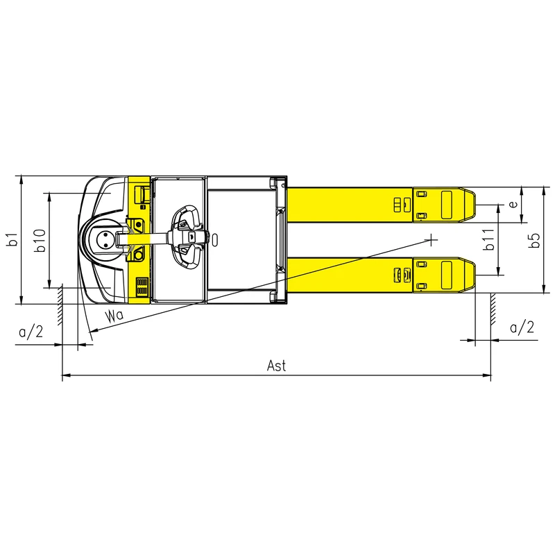 Niskopodni skladišni komisioni viljuškar NKV30-P 3000 kg