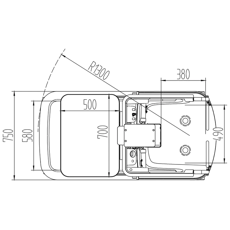 Mini komisioni viljuškar MKV visine dizanja 4225 mm